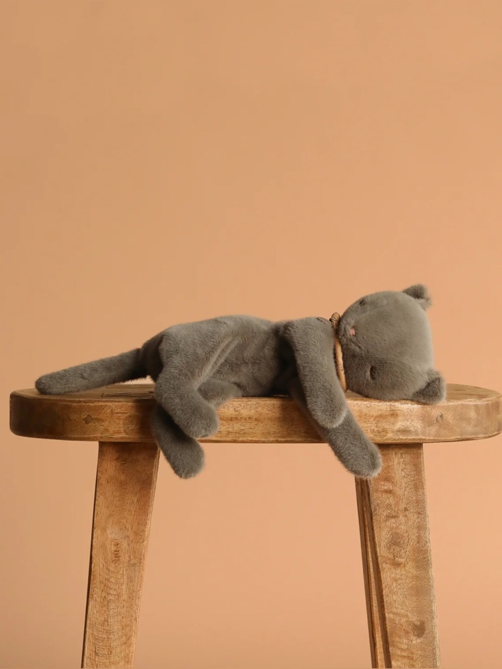 NWT Maileg Sleeping Kitten Plush Medium Grey, Soft Toy, Collectible Kids Gift